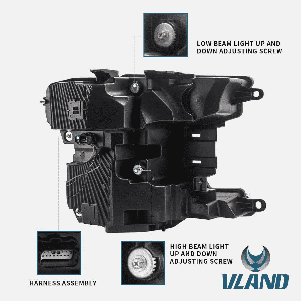 VLAND Full LED Headlights For Ford F-150 2018-2020 With Start up Animation