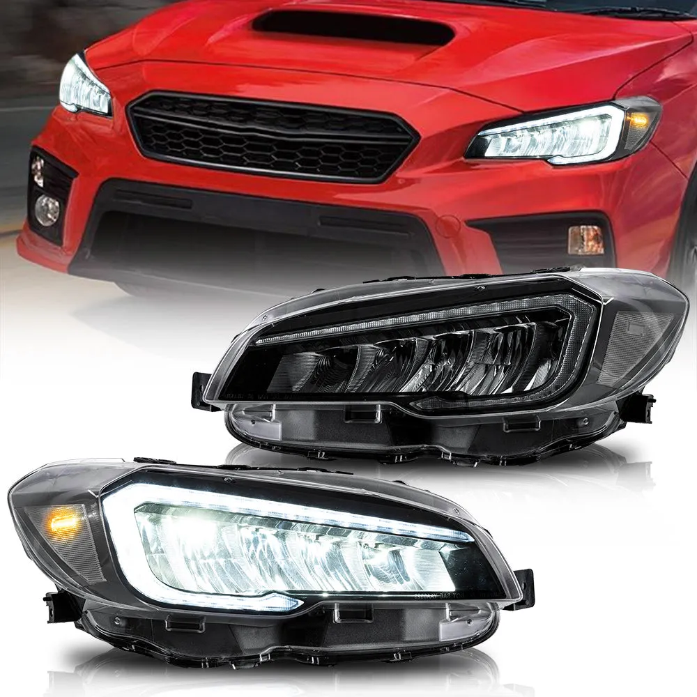 VLAND Full LED Reflection Bowl Headlights For Subaru WRX 2015-2021 [STI, Limited, Base, Premium] [DOT. SAE.]