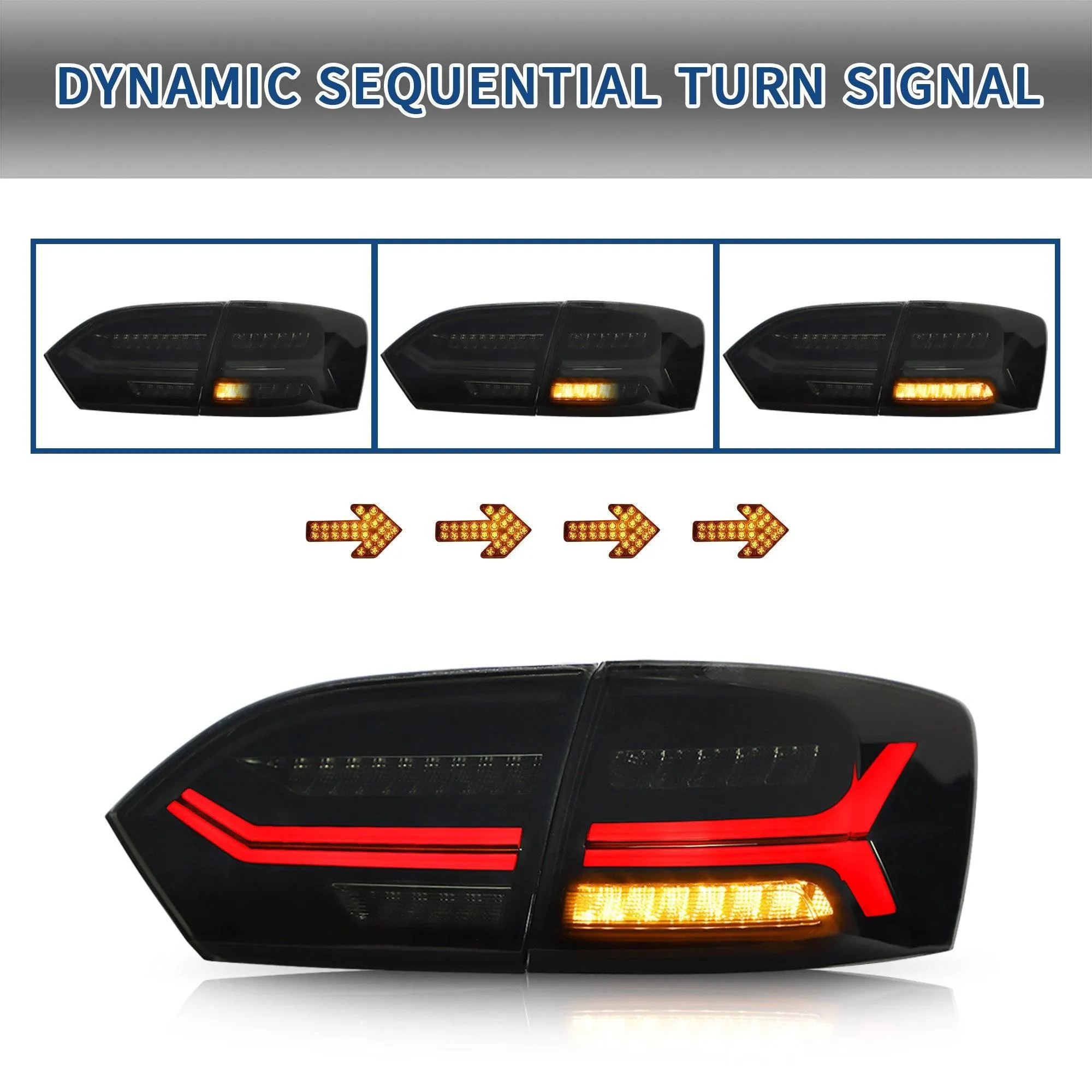 VLAND LED Demon Eye Headlights and Tail Lights For Volkswagen(VW) Jetta MK6 2011-2014