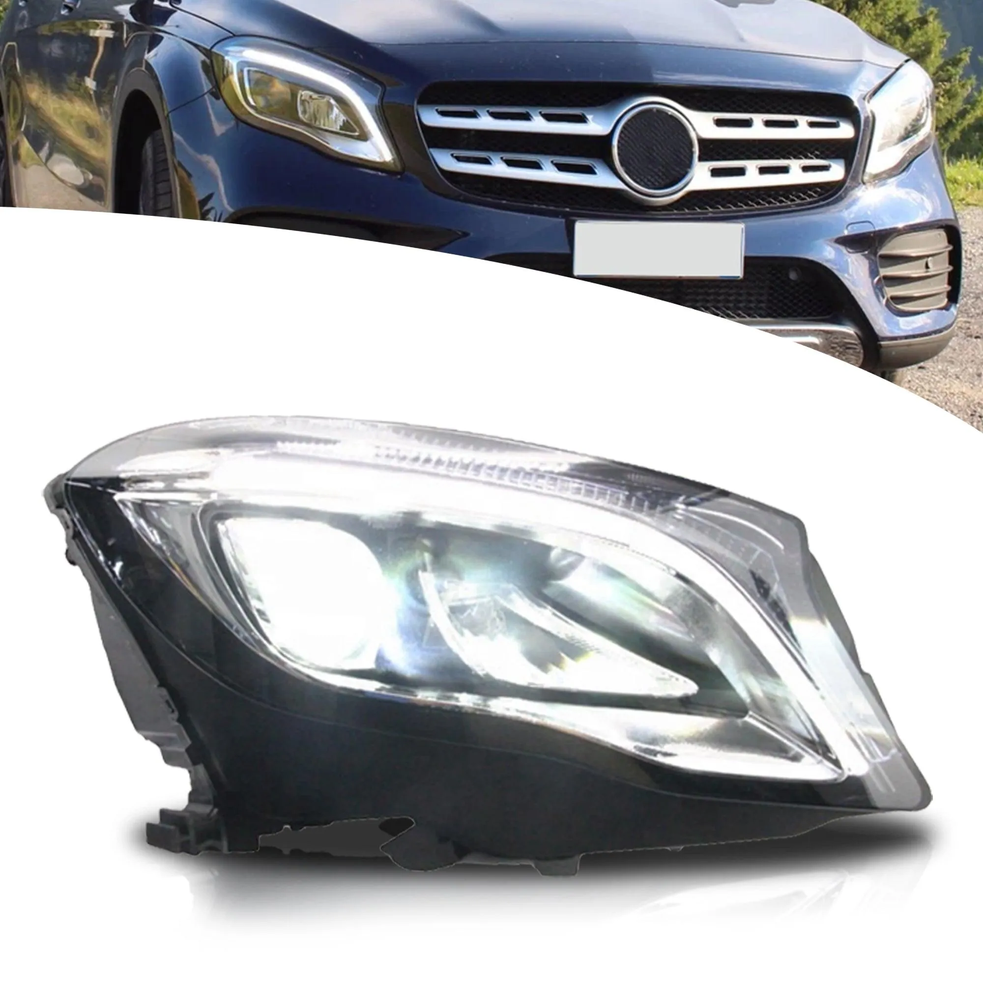 VLAND LED Edition Headlights For Mercedes Benz GLA X156 2017-2019 (OE Headlights) (European Stock)