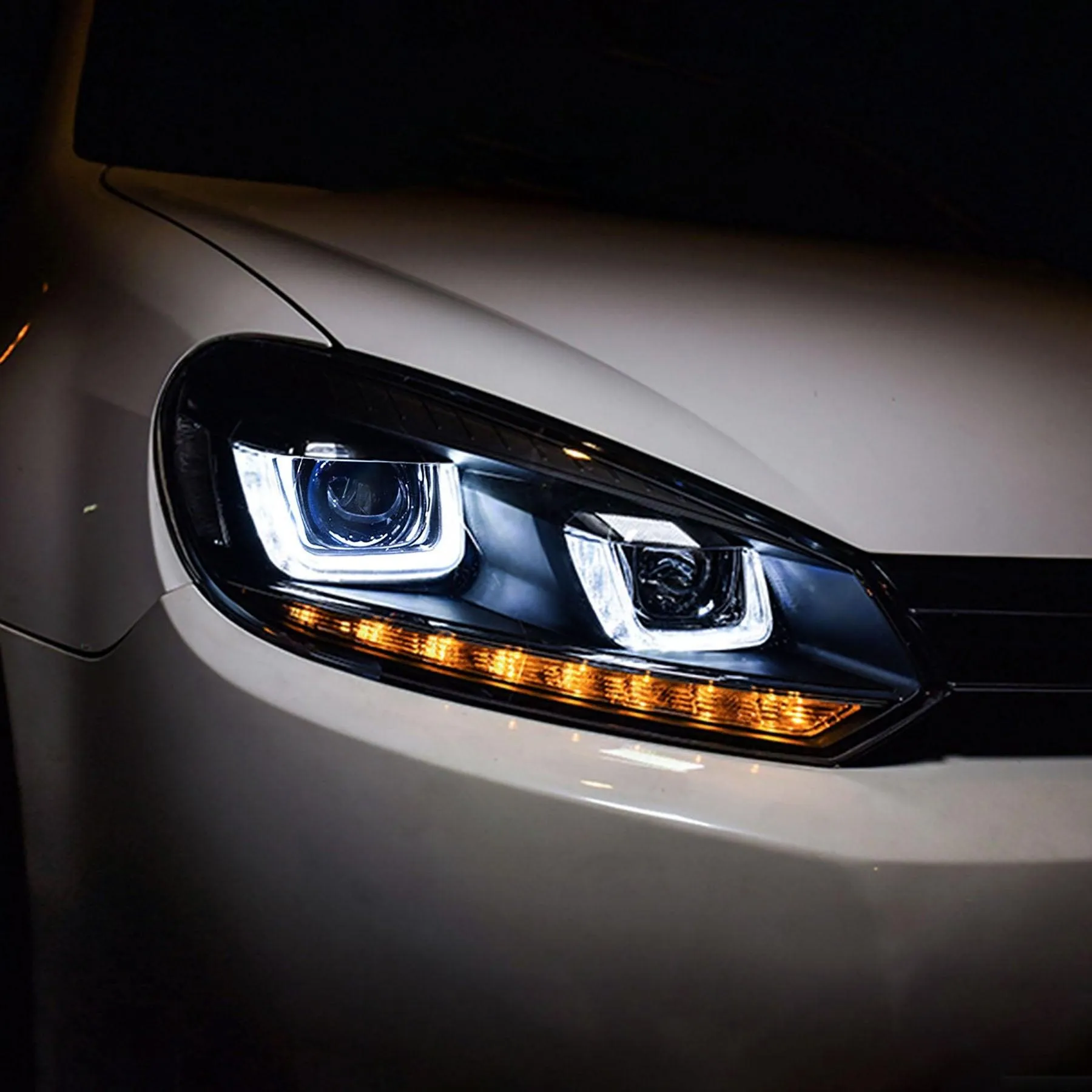 VLAND LED Headlights and Tail Lights Combo For Volkswagen Golf 6 MK6 2008-2014 With Sequential Turn Signals