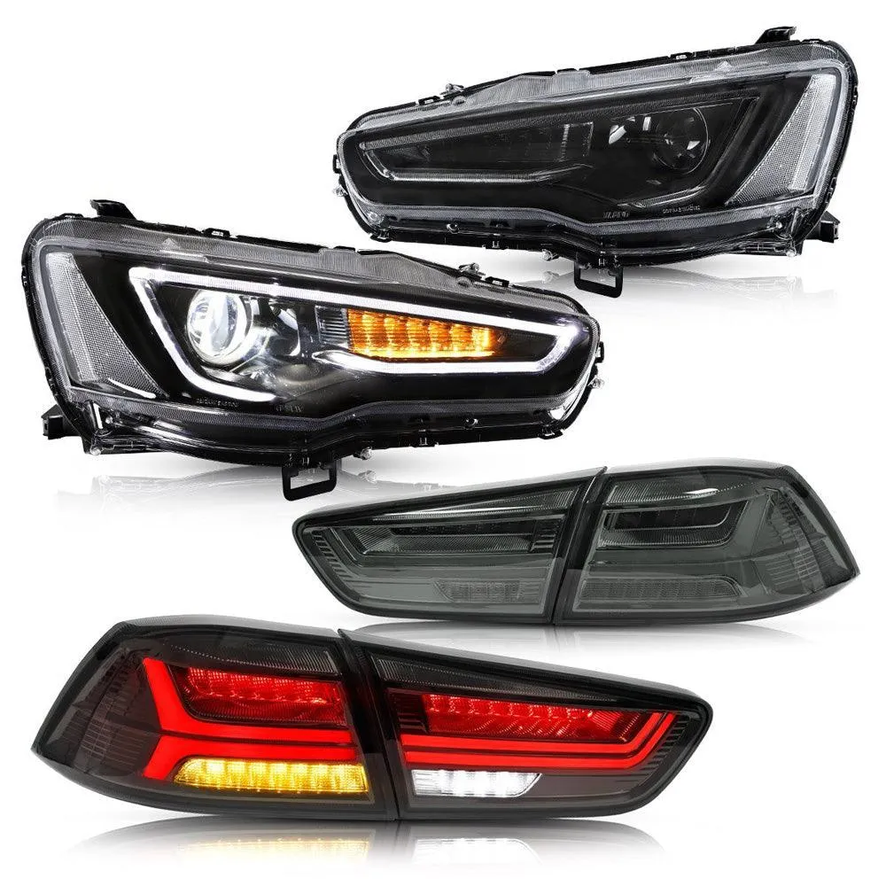 VLAND LED Headlights and Taillights For Mitsubishi Lancer EVO X 2008-2018