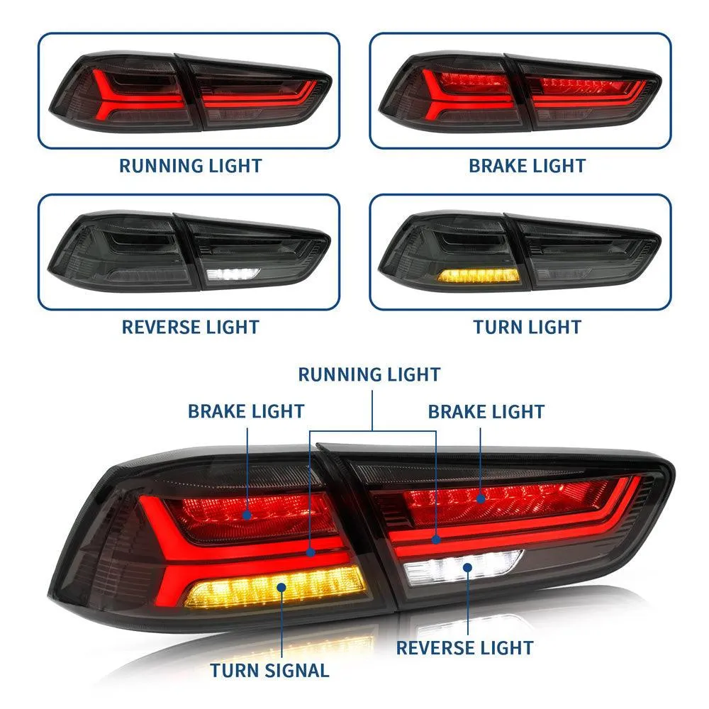 VLAND LED Headlights and Taillights For Mitsubishi Lancer EVO X 2008-2018