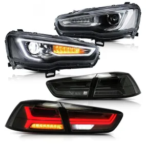 VLAND LED Headlights and Taillights For Mitsubishi Lancer EVO X 2008-2018