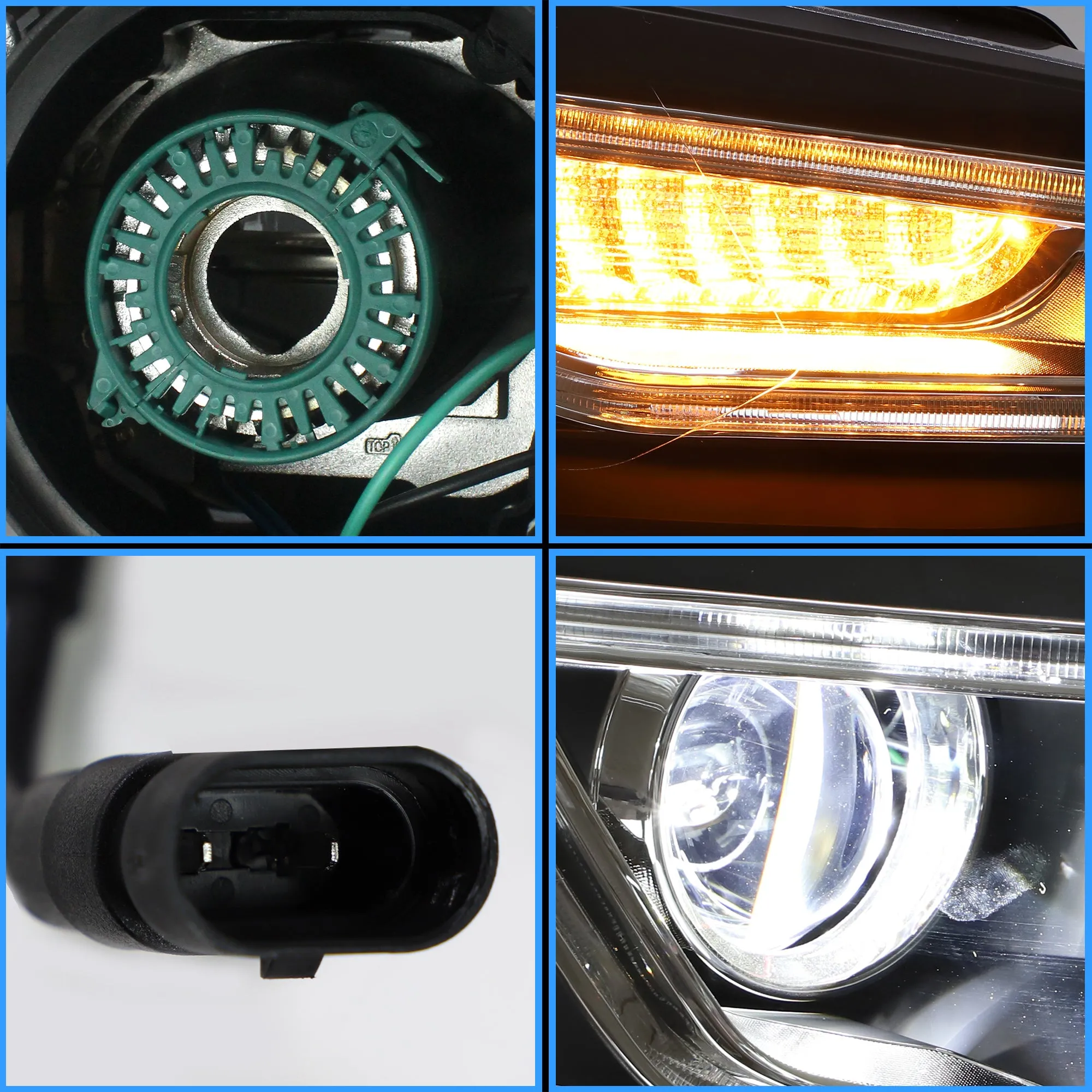 VLAND LED Headlights For Volkswagen (VW) Polo MK5 2009-2017 Turn Signal with Sequential indicators