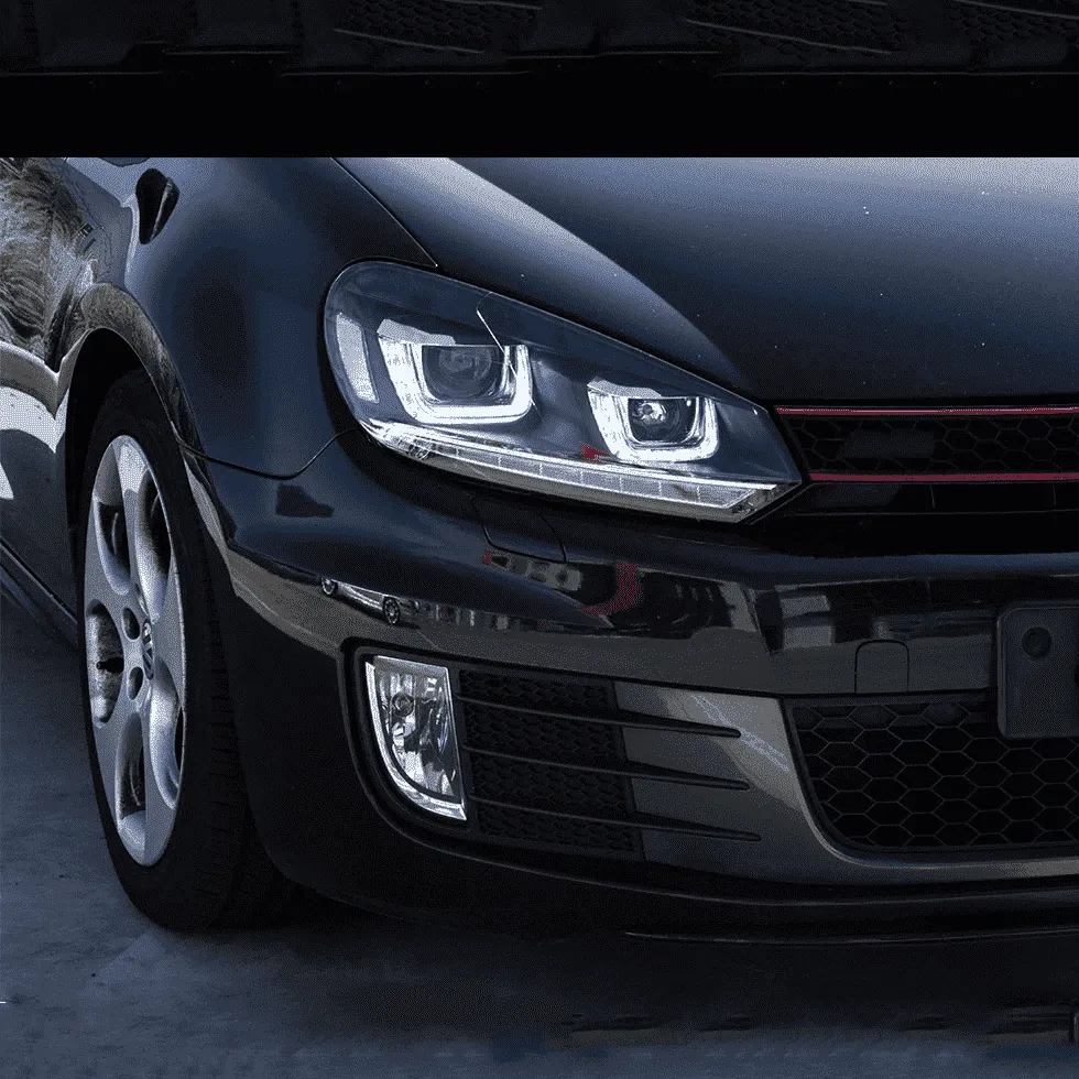 VLAND LED Headlights For Volkswagen(VW) Golf 6 Mk6 2008-2014 With Sequential [E-MARK]
