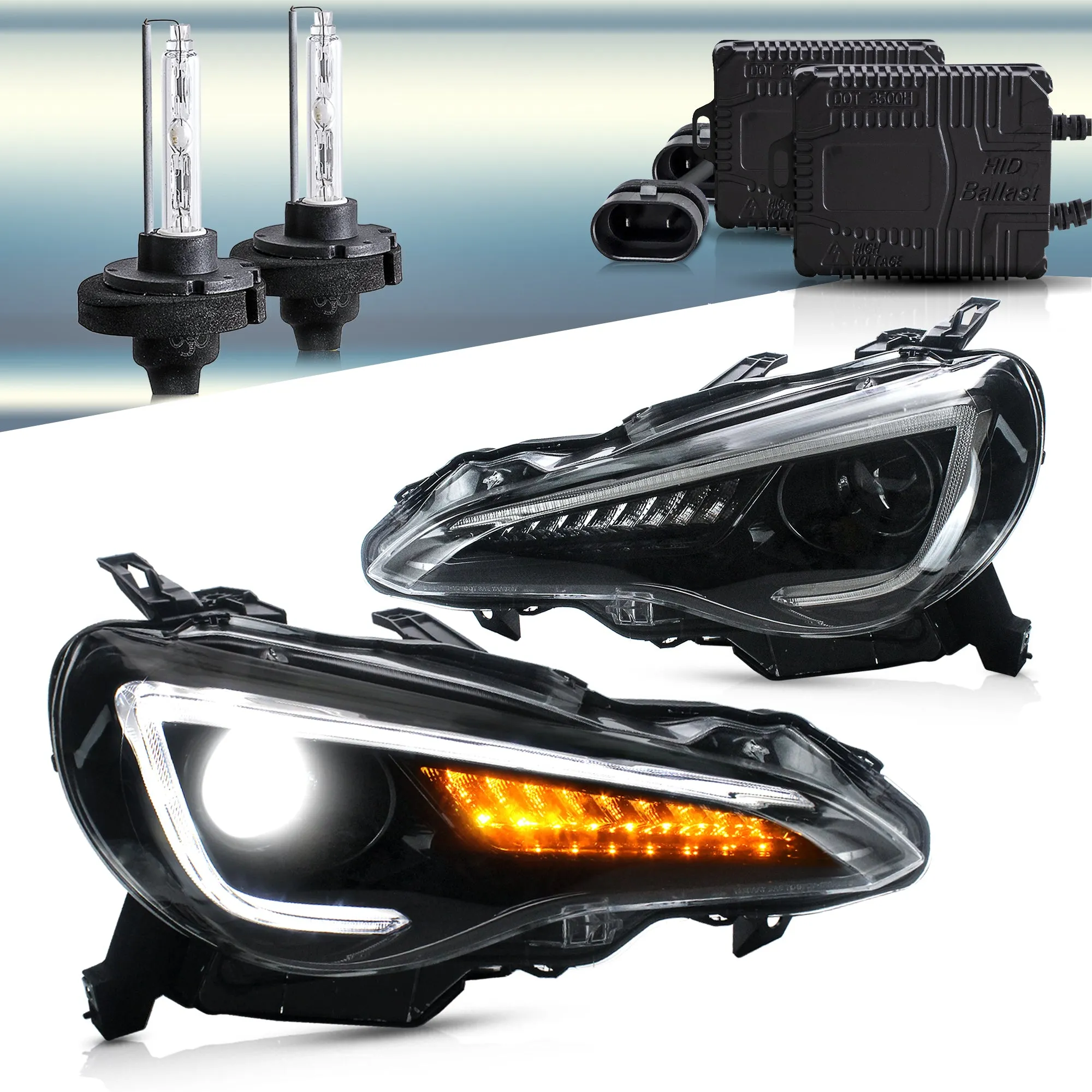 VLAND LED Headlights With D2H Bulbs For Toyota 86/Subaru BRZ/Scion FRS First Gen 2012-2020