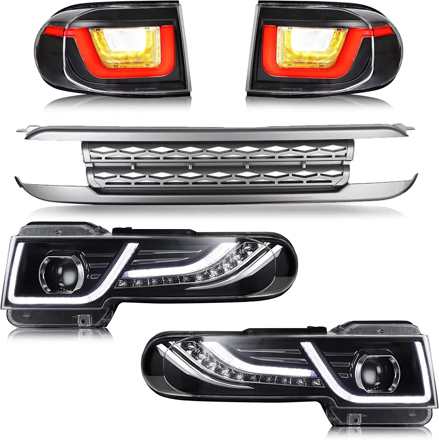 VLAND LED Headlights With Grille and Taillights For Toyota Fj Cruiser 2007-2023