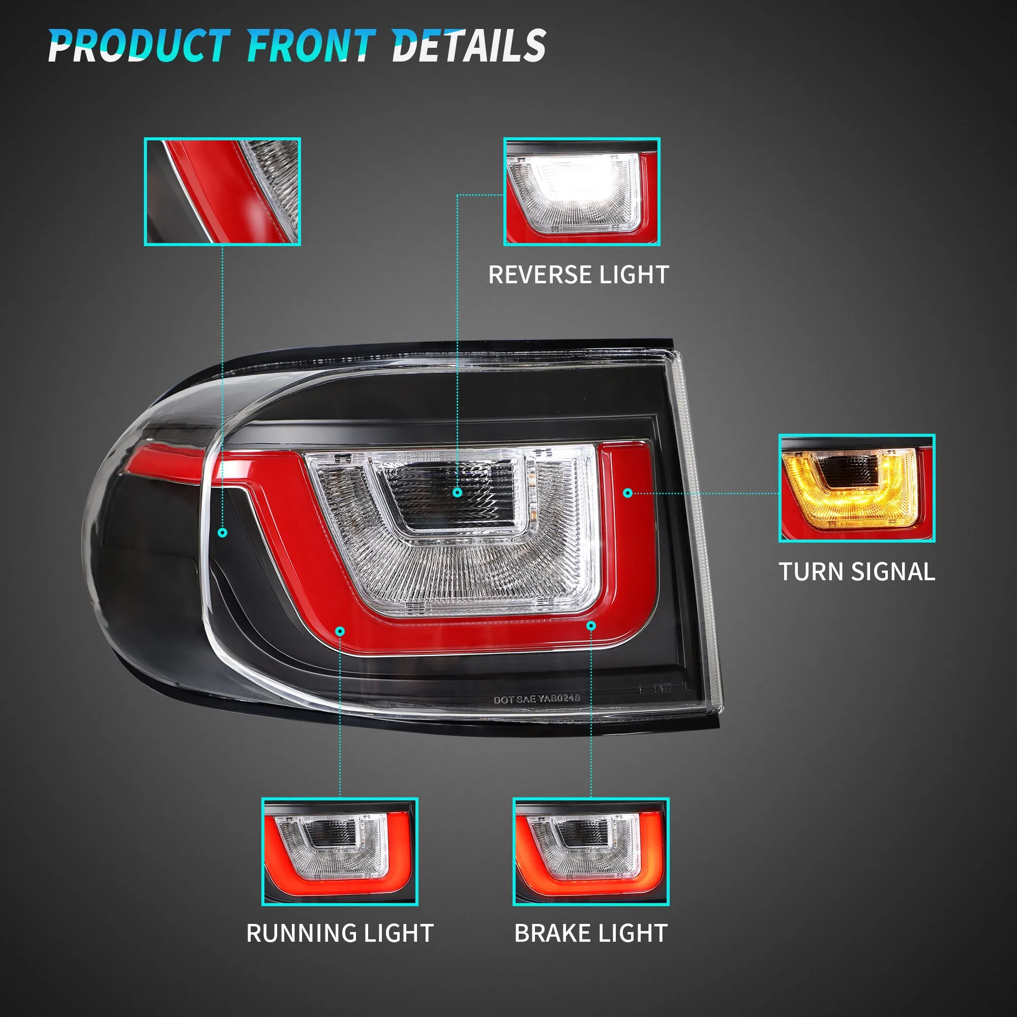 VLAND LED Headlights With Grille and Taillights For Toyota Fj Cruiser 2007-2023