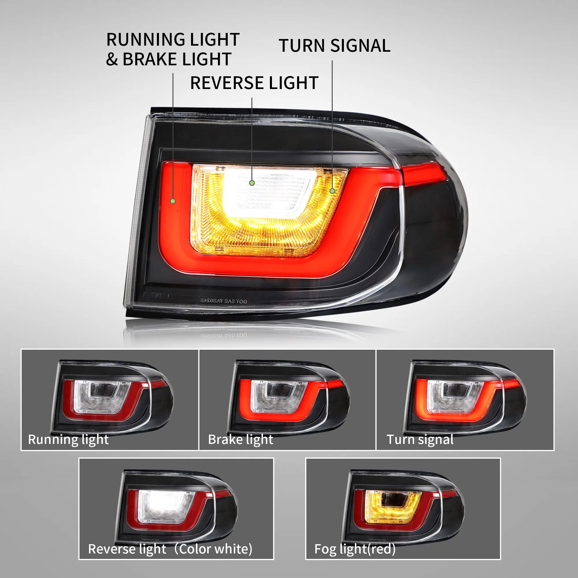 VLAND LED Headlights With Grille and Taillights For Toyota Fj Cruiser 2007-2023