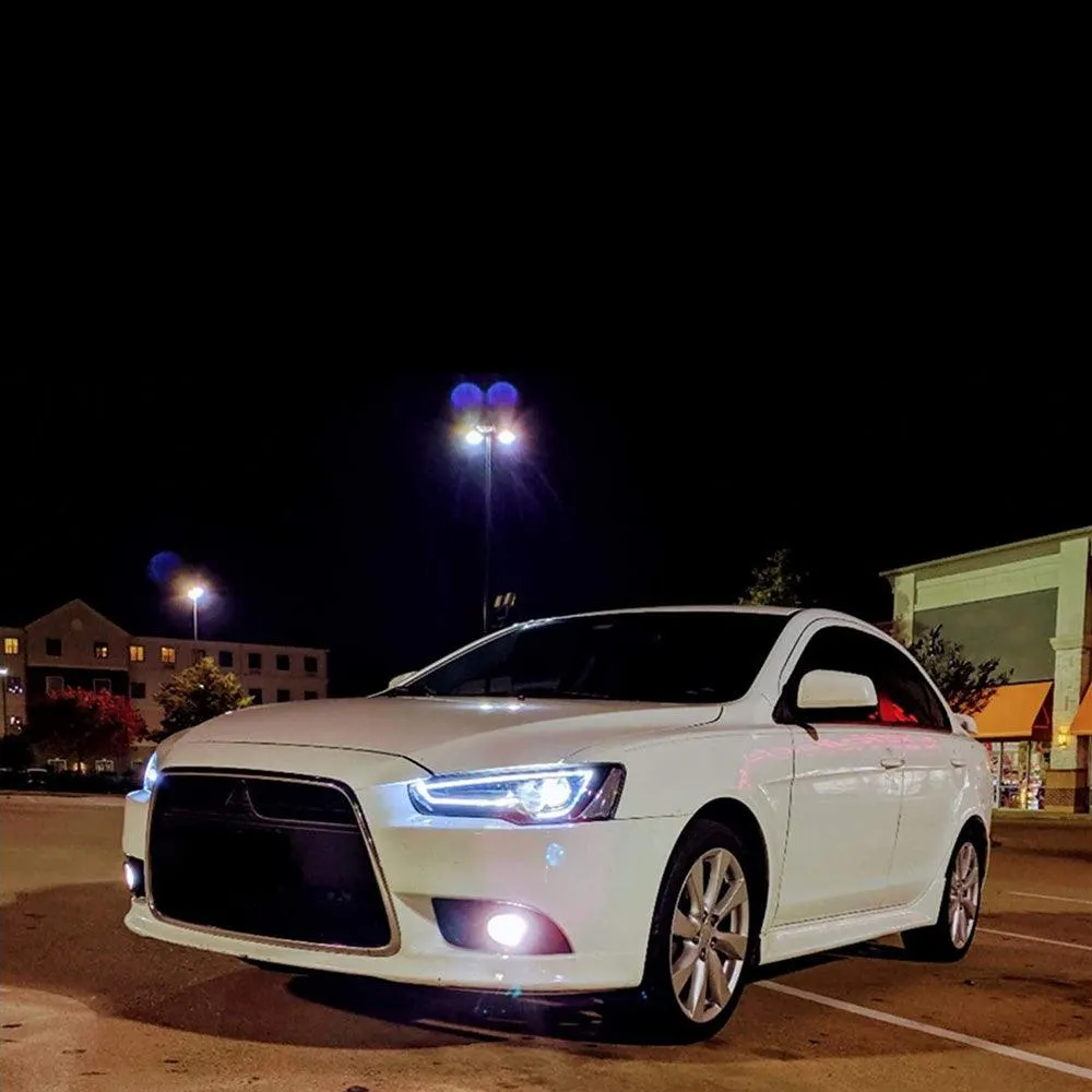 VLAND LED Projector Headlights For Mitsubishi Lancer GT EVO X 2008-2018 with Sequential Indicators