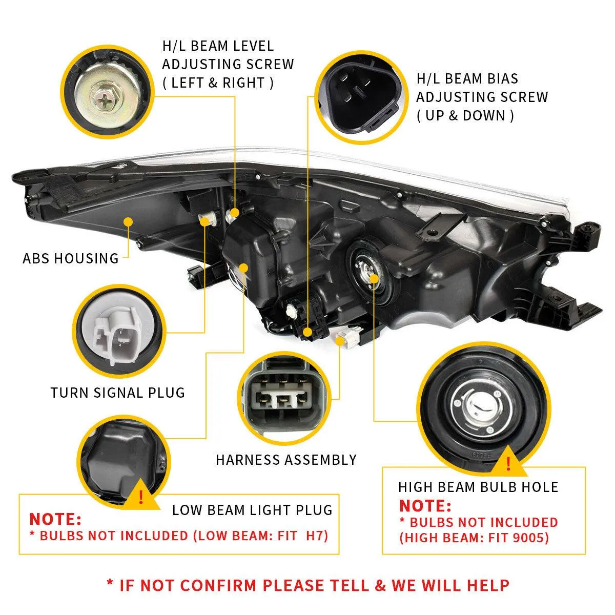 VLAND LED Projector Headlights For Toyota Hilux / Revo 8th Gen 2015-2020 With Sequential Indicators