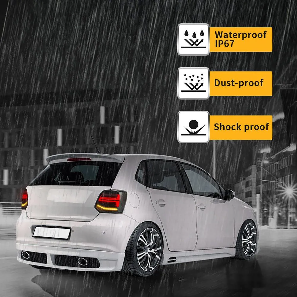 VLAND LED Tail lights For Volkswagen (VW) Polo MK5 2009-2017 Turn Signal with Sequential indicators[E-MARK]