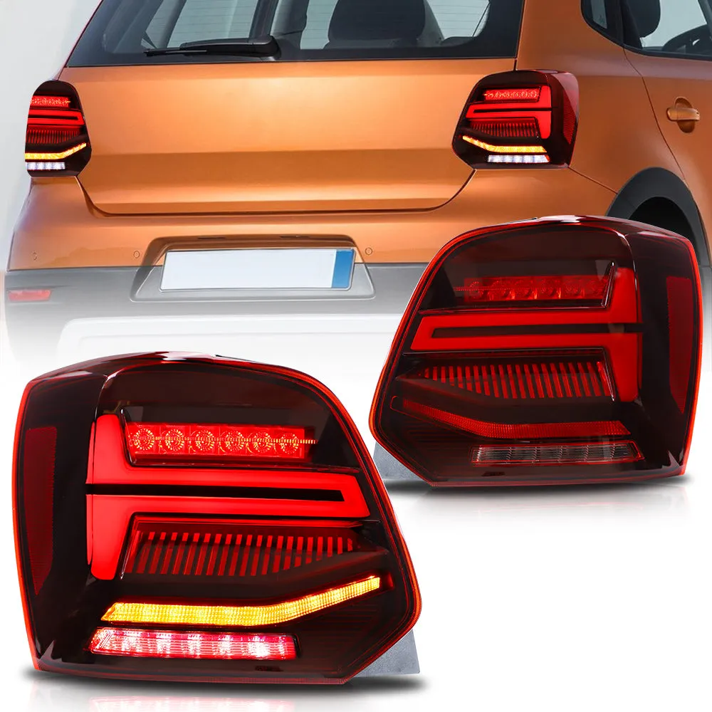 VLAND LED Tail lights For Volkswagen (VW) Polo MK5 2009-2017 Turn Signal with Sequential indicators[E-MARK]