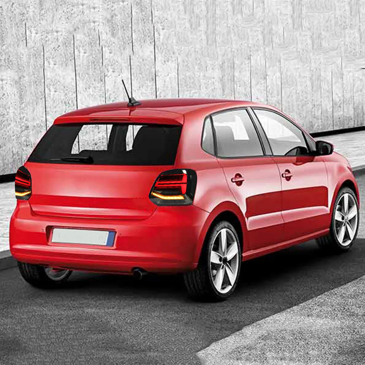 VLAND LED Tail lights For Volkswagen (VW) Polo MK5 2009-2017 Turn Signal with Sequential indicators[E-MARK]
