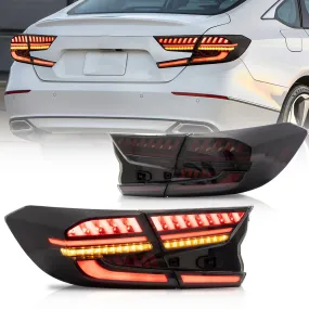VLAND LED V4 Tail Lights For Honda Accord 2018-2021 10th Gen with Amber Sequential Turn Signal