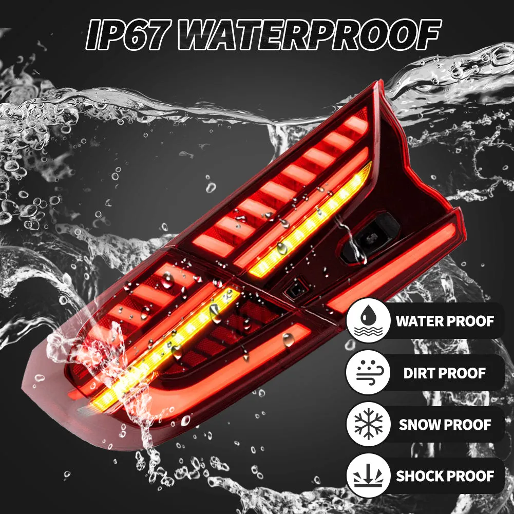 VLAND LED V4 Tail Lights For Honda Accord 2018-2021 10th Gen with Amber Sequential Turn Signal