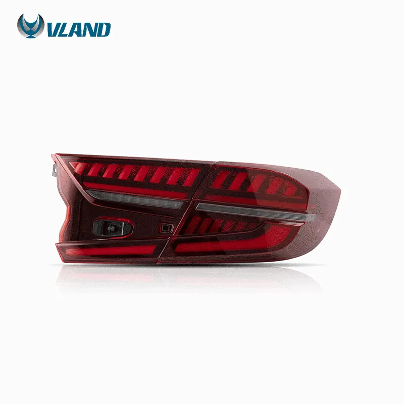 VLAND LED V4 Tail Lights For Honda Accord 2018-2021 10th Gen with Amber Sequential Turn Signal