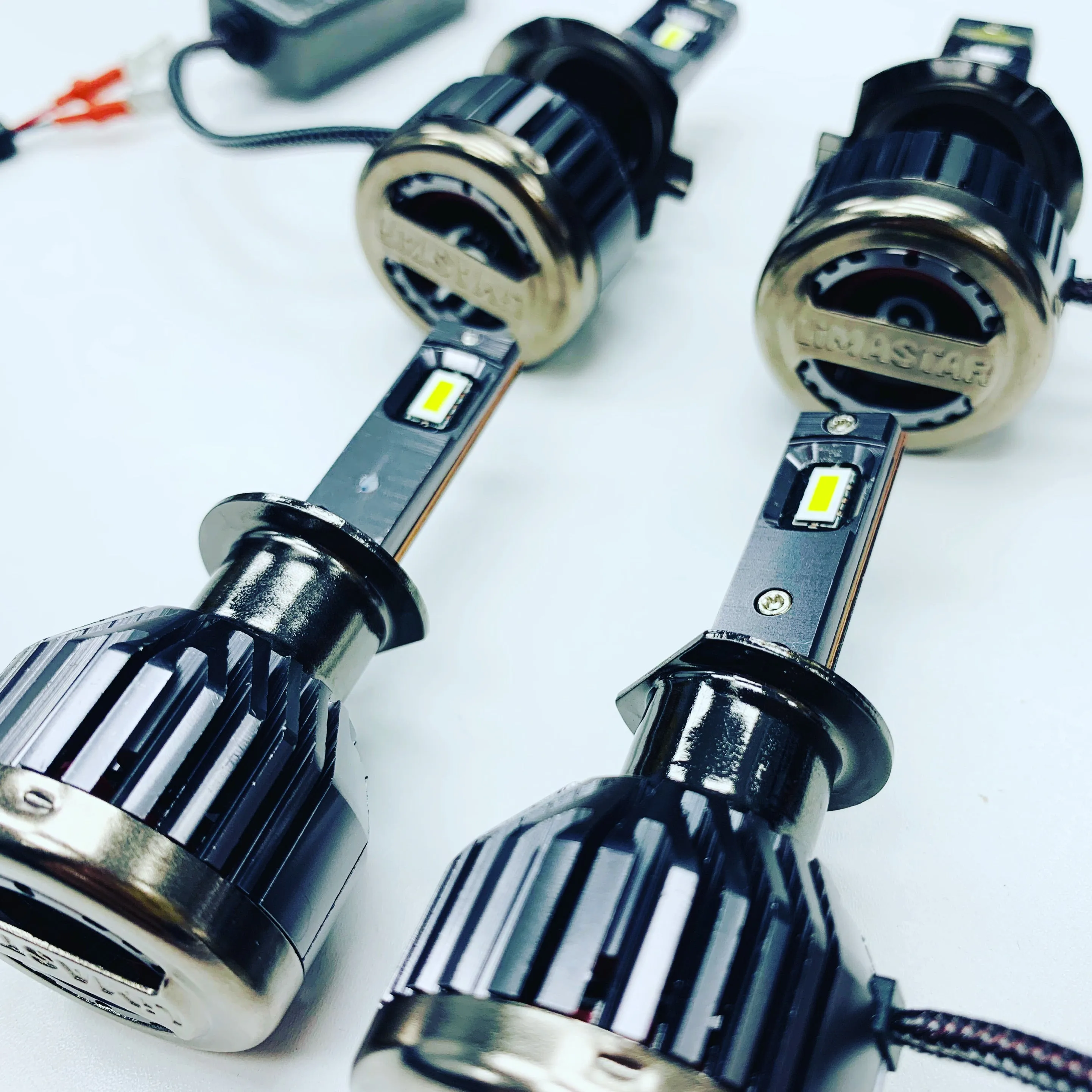 VW T5.1 DRL headlights with dynamic side indicators and full led headlight bulbs