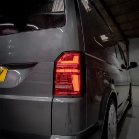 VW T6.1 – Rear Lights – Sequential Indicator – LED – Tailgate – Red Clear